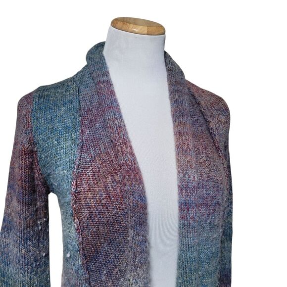 Noble Outfitters Ombre Scarf Cardigan Knit Sweater XS Waterfall Equestrian Long - Picture 4 of 9